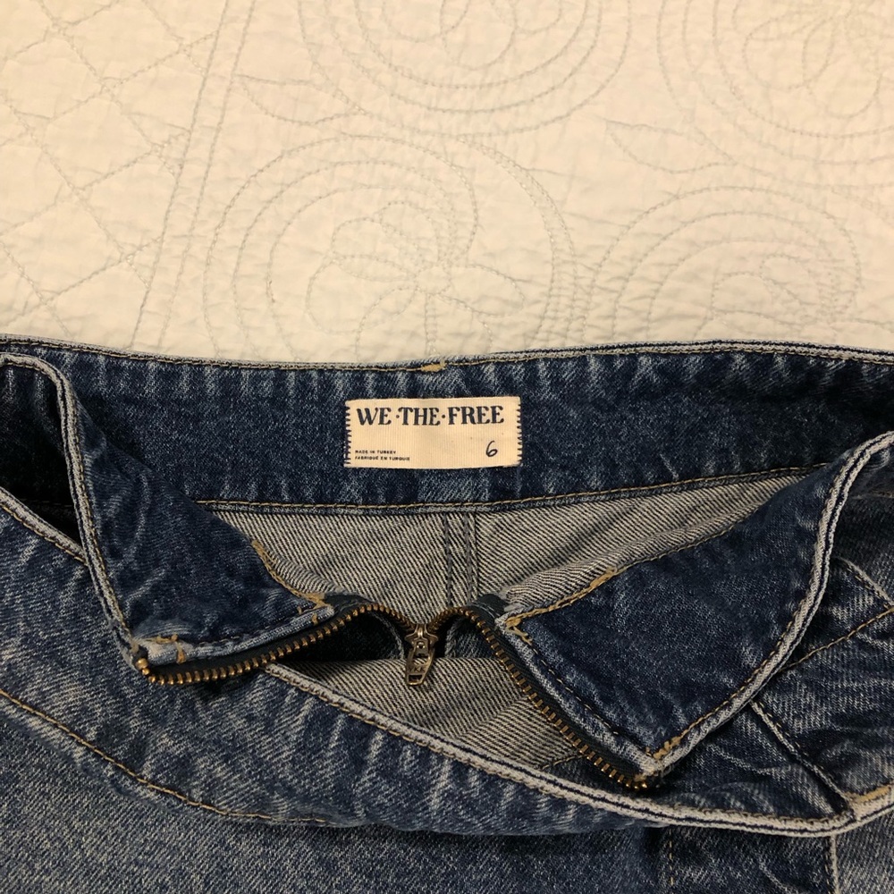 We The Free Denim Wrap Mini Skirt in Blue aso Taylor swift - Picture 7 of 13